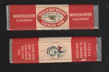 Advertising chewing GUM STICK with wrapper label --- BEECH-NUT Canajoharie 1928