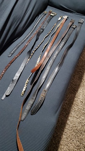 Belts Belts Belts Lot Of 9 Leather Belts