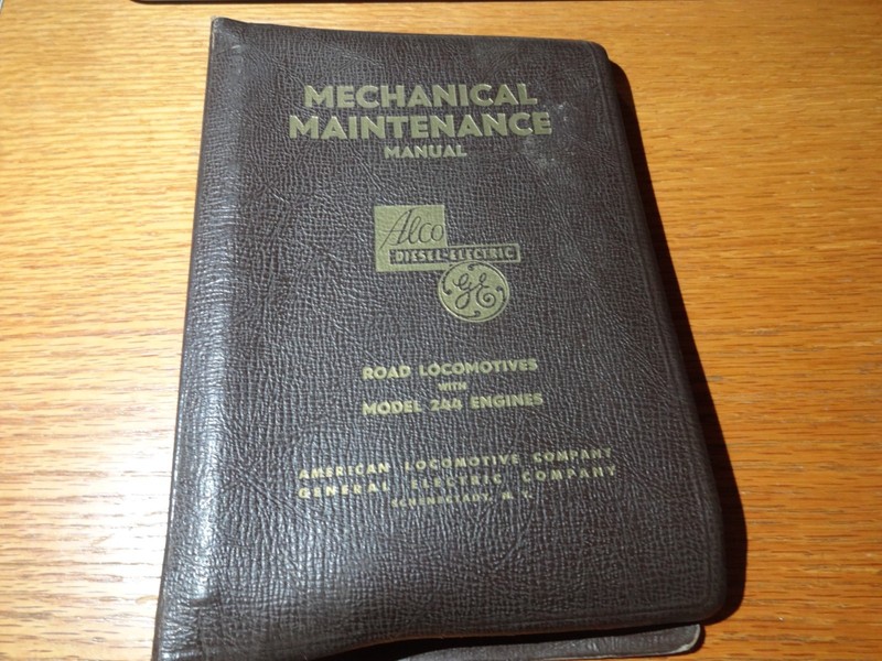 Vintage Maintenance Manual ALCO diesel-electric GE road locomotive 244 engine