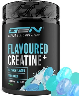 GEN GERMAN ELITE NUTRITION Creatina in polvere 550 g creatina monoidrato + L-taurina creatina micronizzata