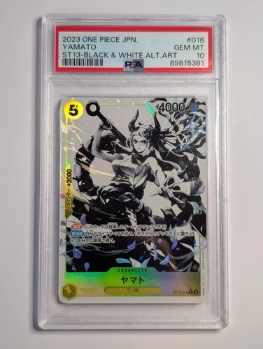 One Piece Japanese Yamato ST13-016 Black & White Alternate Art PSA 10