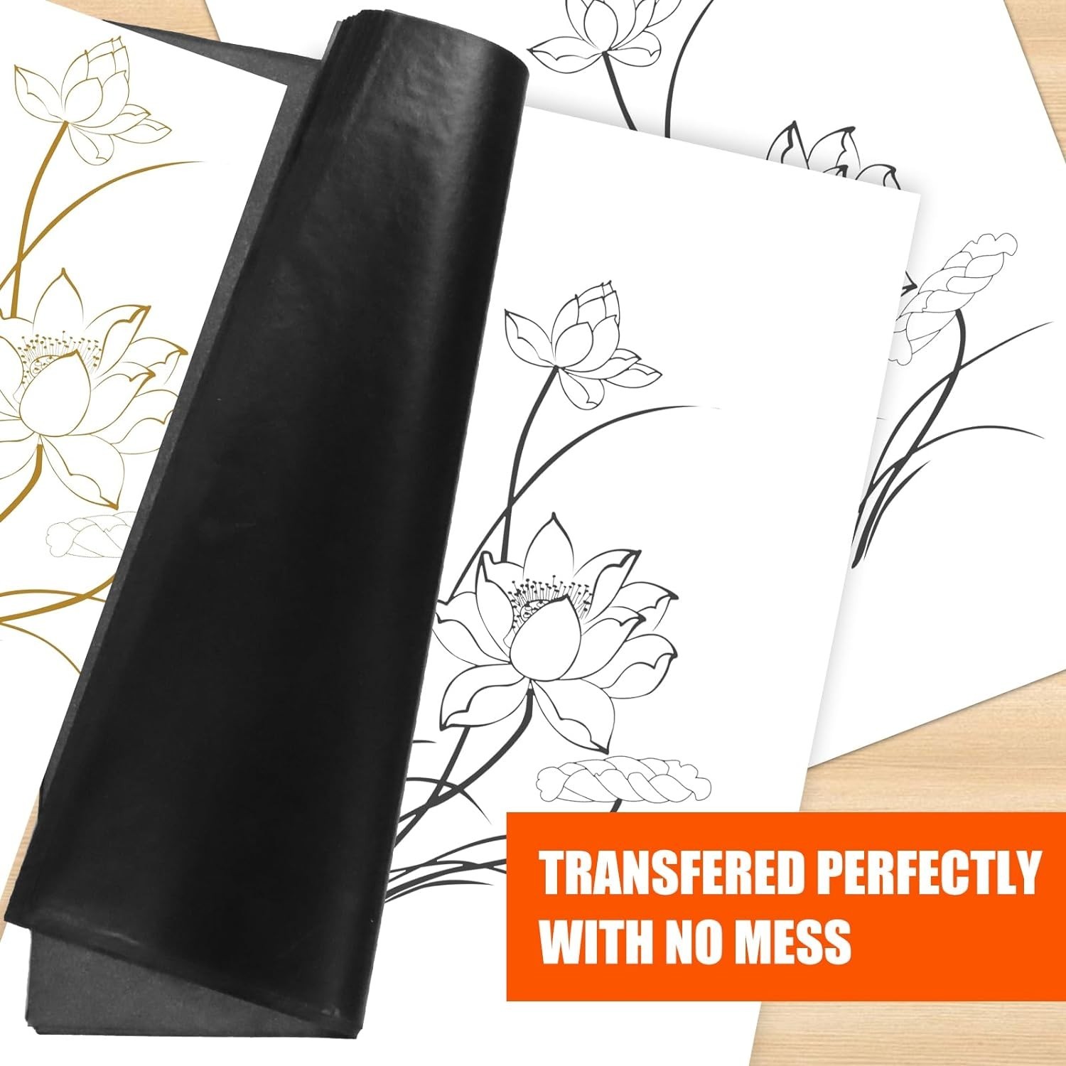 Erasable Black Carbon Paper with 5 Dual-End Styluses for Tracing Masterpieces