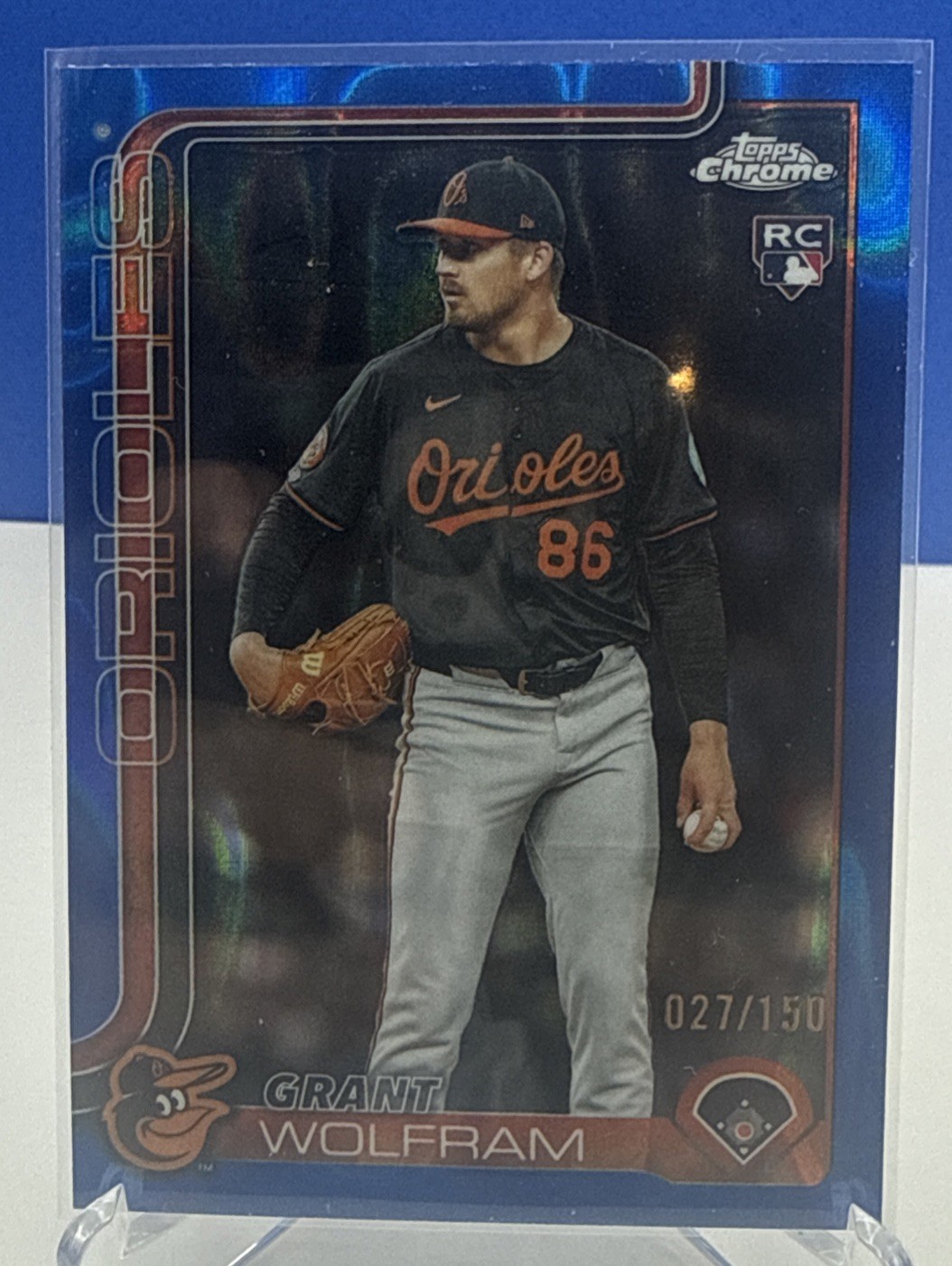 2025 Topps Chrome Update-Grant Wolfram-Blue Lava Refractor (RC) 27 /150 #USC31