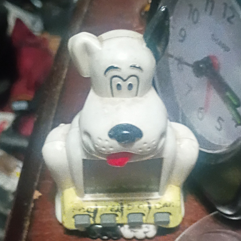 White Cartoon Dog Electronic Interactive Toy Device with Screen