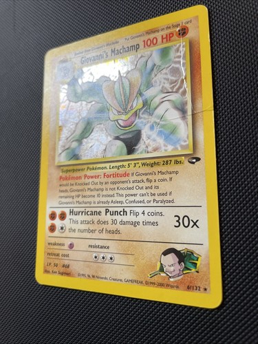 Pokémon Giovanni's Machamp 6/132 Gym Challenge Holo - MP - Picture 2 of 12