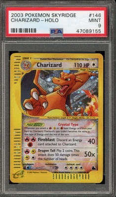 Pokemon Charizard Skyridge Crystal Holo Secret Rare #146 PSA 9 Mint