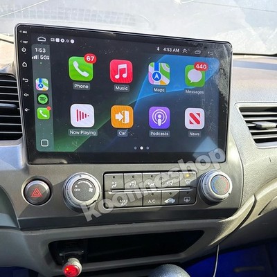 For Honda Civic 2006-2011 Car Stereo Radio Apple CarPlay Android 15 GPS Navi RDS