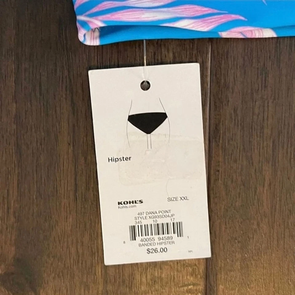 Pantalones de bikini SO Hipster Tropical Jr. XXL NUEVOS CON ETIQUETAS Foto 3 de 4