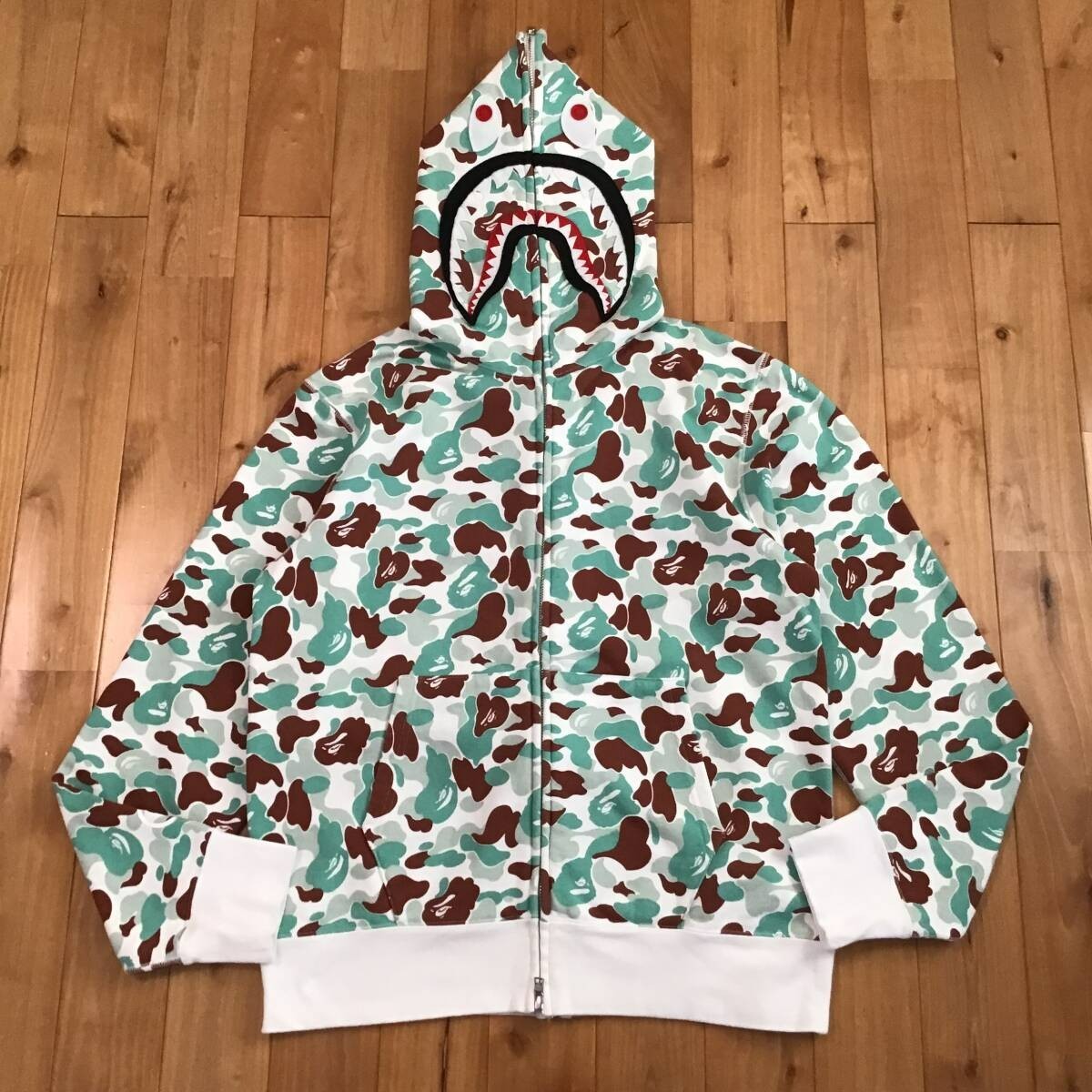 2024 Sendai Store Camo BAPE shark full zip hoodie A Bathing Ape