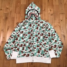 2024 Sendai Store Camo BAPE shark full zip hoodie A Bathing Ape Size M