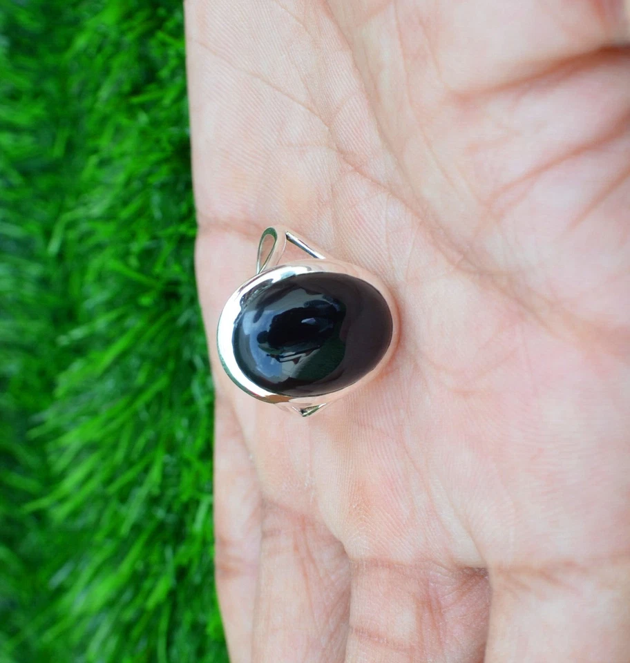 Anillo de plata de ley 925 anillo de piedras preciosas creado en... - Imagen 3 de 4