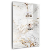 Magnettafel Aus Glas Mit Schwarzem Marker Schwamm Magneten Dekorativer Marmor