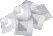 Softtouch 3/4" Square Self Stick Cabinet Bumper Pads 3/4", 6 Pack, Clear