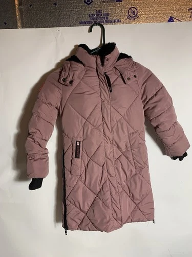 Canada Weather Gear Girls Full-Zip Button-Up Puffer Jacket Size 6
