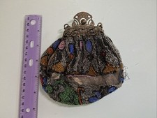 Victorian Beaded Purse For Restoration Or Parts No Chain