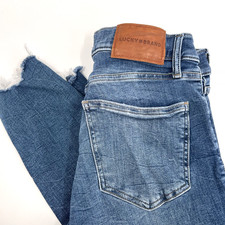 LUCKY BRAND Women's Sz 4/27 Ava Mid-Rise Skinny Medium-Wash Denim Jeans Stretch