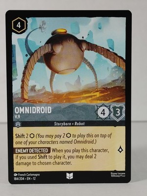 Omnidroid - V.9  - Wilds Unknown #184 - LORCANA - NM -singles