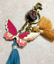 SakRoots Tassel Butterfly Keychain Bag Charm Purse Clip Keyring Enamel Metal