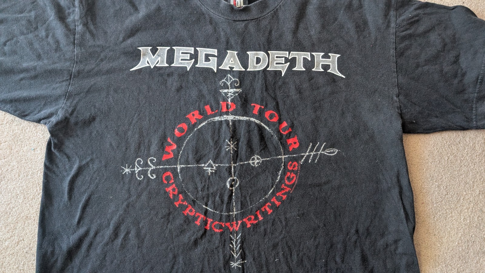 1990s Megadeth — Cryptic Writings vintage concert t-shirt