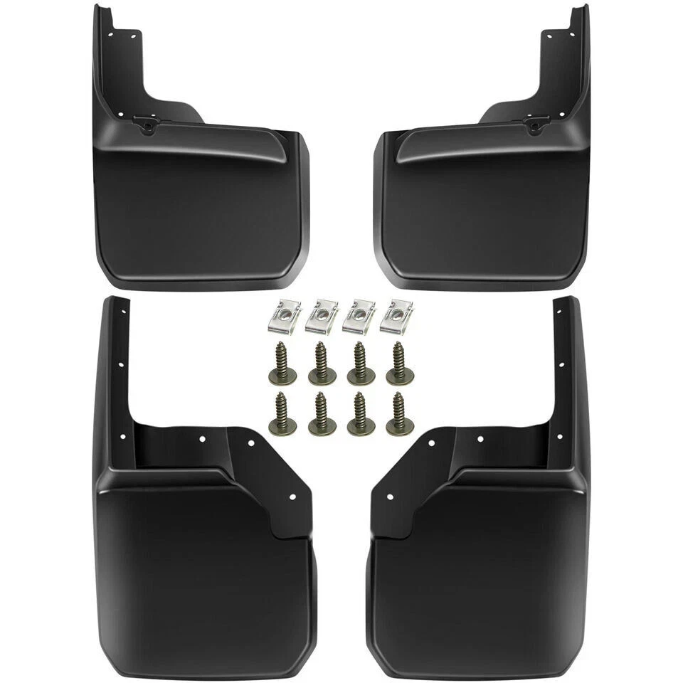 Genuine Front & Rear Splash Guards Mud Flaps For 2007-2018 Jeep Wrangler JK JKU - Image 2 of 4
