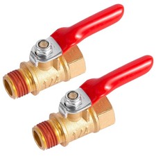 2 Pack 1/4 Heavy Duty Air Compressor Brass Ba...