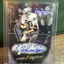 2025 Panini Luminance Mark Van Eeghen #29 Vertical Auto /200 Oakland Raiders