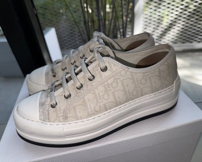 Christian Dior Walk n Dior Low Sneakers Oblique 03W Off White Size 38