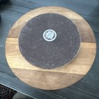 Vintage DECATUR INDUSTRIES WALNUT WOOD 9 Pipe Holder Stand Rack Round — photo 7