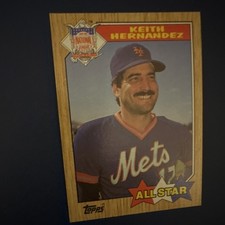 Topps 1987 Keith Hernandez #595 New York Mets All Star 1986 NL Leaders