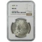 1879 Morgan Silver Dollar MS 64 NGC Uncirculated $1 Coin SKU:CP337