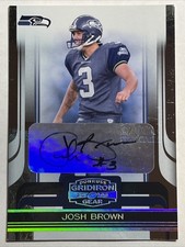 2006 Gridiron Gear Gold Josh Brown 41/100 Auto Autograph Seattle Seahawks