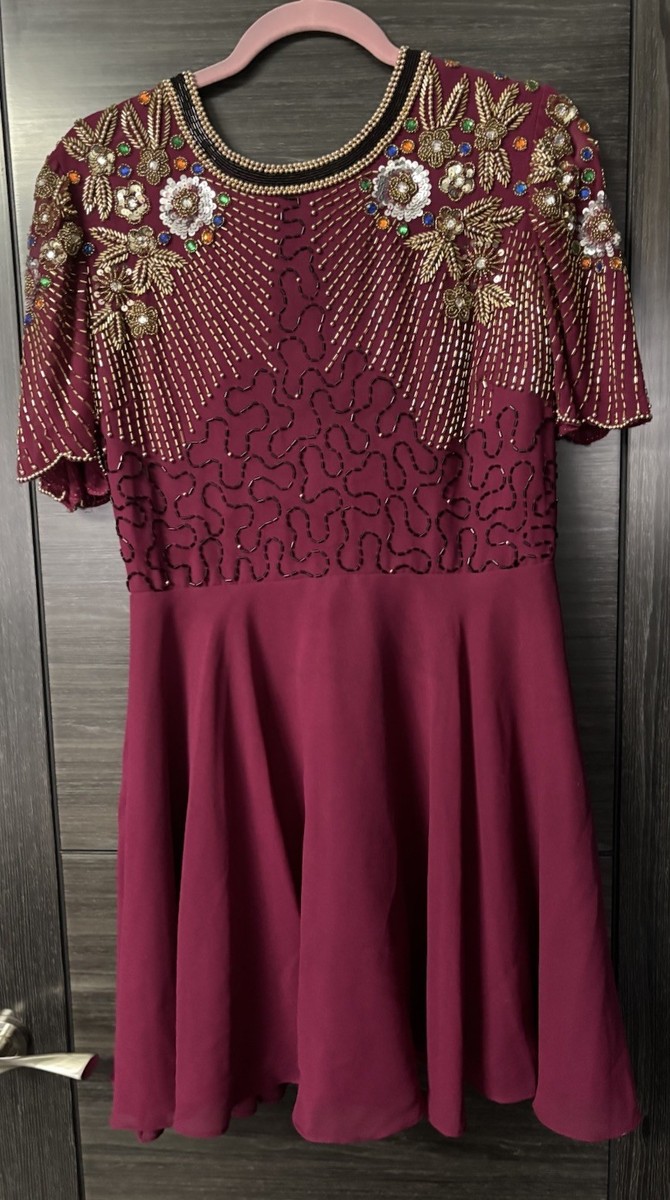 virgos lounge burgundy dress Virgos lounge