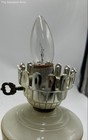 White Milk Glass Floral Print Table Decorative Corded Electric Hurricane Lamp — photo 6