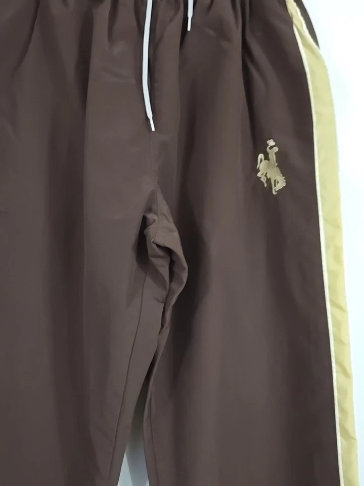 Vtg Wyoming Cowboys Track Pants Men’s L Brown NCAA Football Athletic Sweatpants - Image 3 of 4