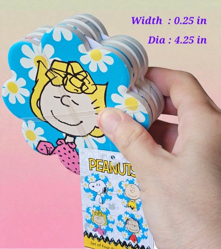 4er Set super süße Erdnüsse Snoopy & Gangs Keramik Untersetzer, tolle Wohndeko - Bild 2 von 2