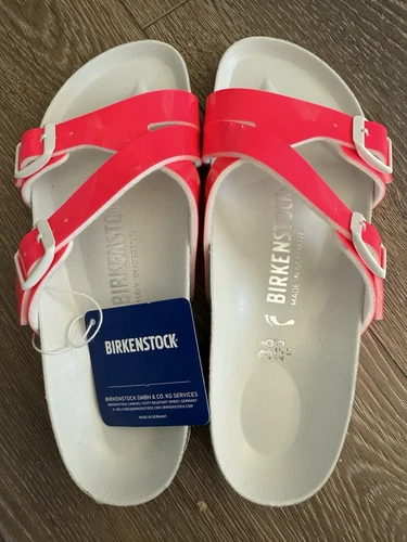 NEW BALANCE Birkenstock Nuovo con etichette Rosa Neon Brevetto Yao Birko Flor 36