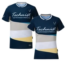 TECHNIST 25F/W Unisex Badminton T-Shirt Sports Training Tee AsiaFit NWT TNT65115