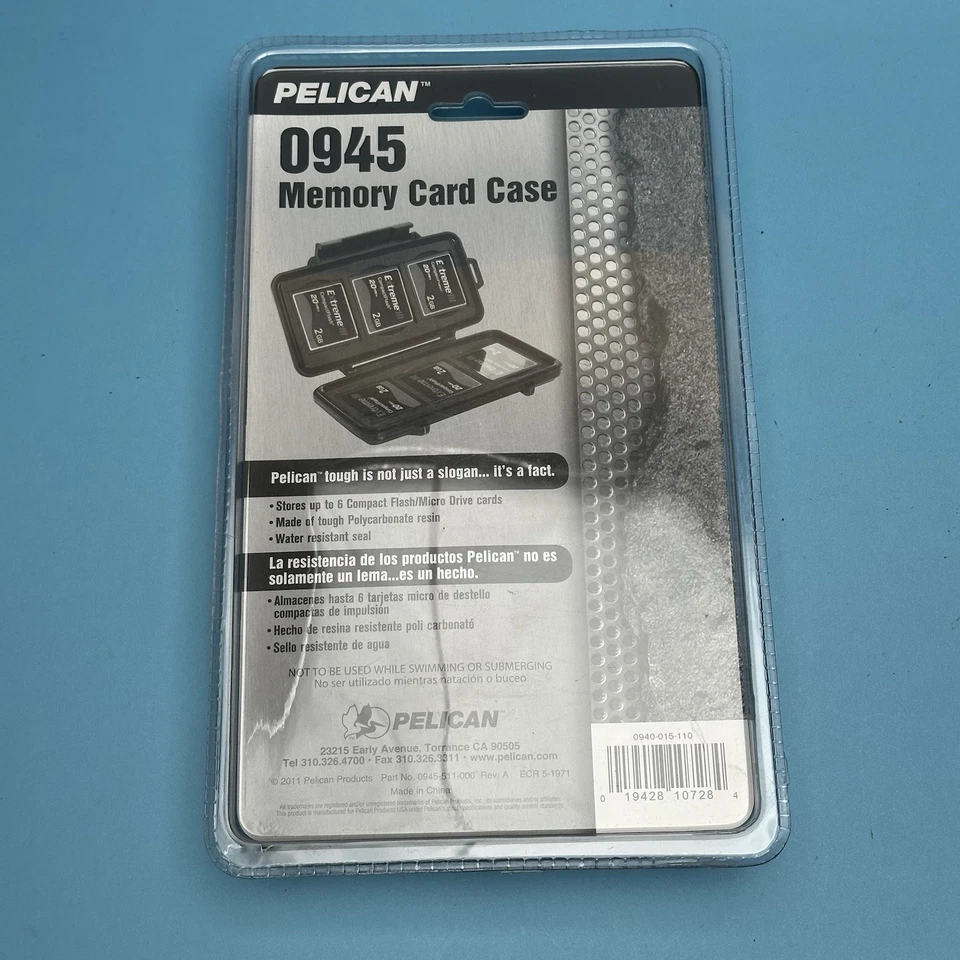 NUEVO Estuche para Tarjeta de Memoria Pelican CF Serie 0945- Resistencia al Impacto y al Agua Foto 3 de 3