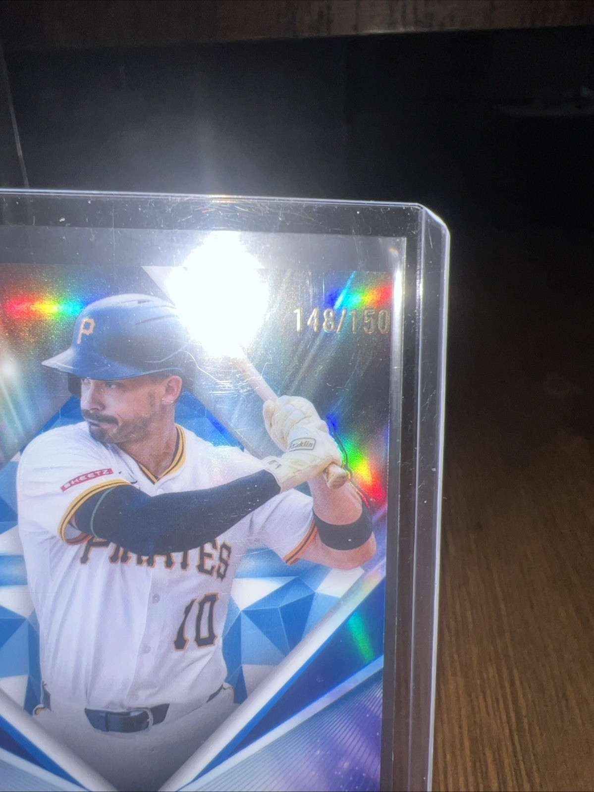 2026 Topps Chrome Bryan Reynolds 75th Diamond Auto 101/150 #75D-BR Pirates view 5
