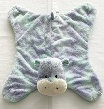 Baby GUND Sprinkles Lovey Blanket Hippo Plush Play Mat Large Purple Green 58124