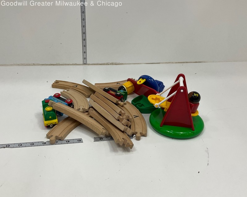 BRIO World Railway Set w/Track and People Playsets