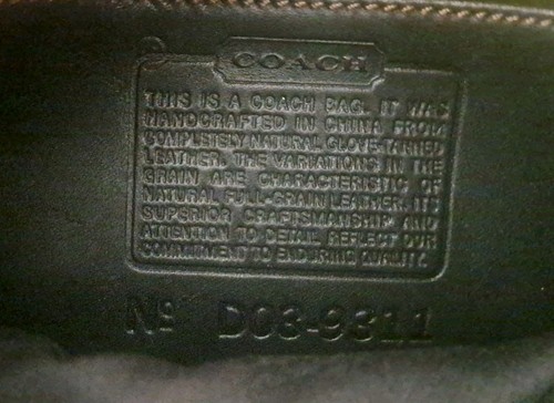 Vintage 90s Coach E0C-9311 Black Leather Bleecker Demi Baguette Bag w/COA by Coach, Size 90, $89.95 - Photo 4