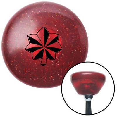 Black Major and Lieutenant Colonel Red Retro Metal Flake Shift Knob M16x1.5 Auto