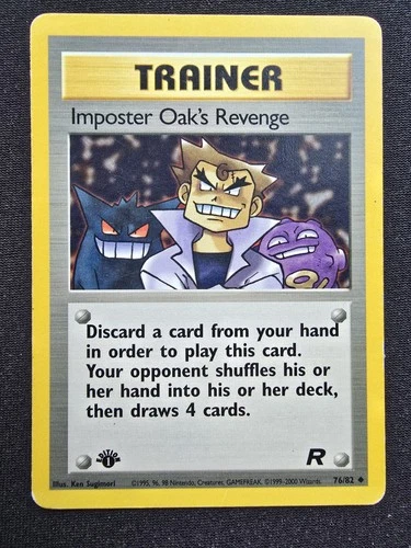 Imposter Oak's Revenge - 76/82 - 1st Edition - Team Rocket *HP* Pokémon TCG