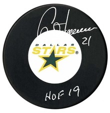 Guy Carbonneau Autographed Dallas Stars HOF Inscribed Puck NO TARIFFS