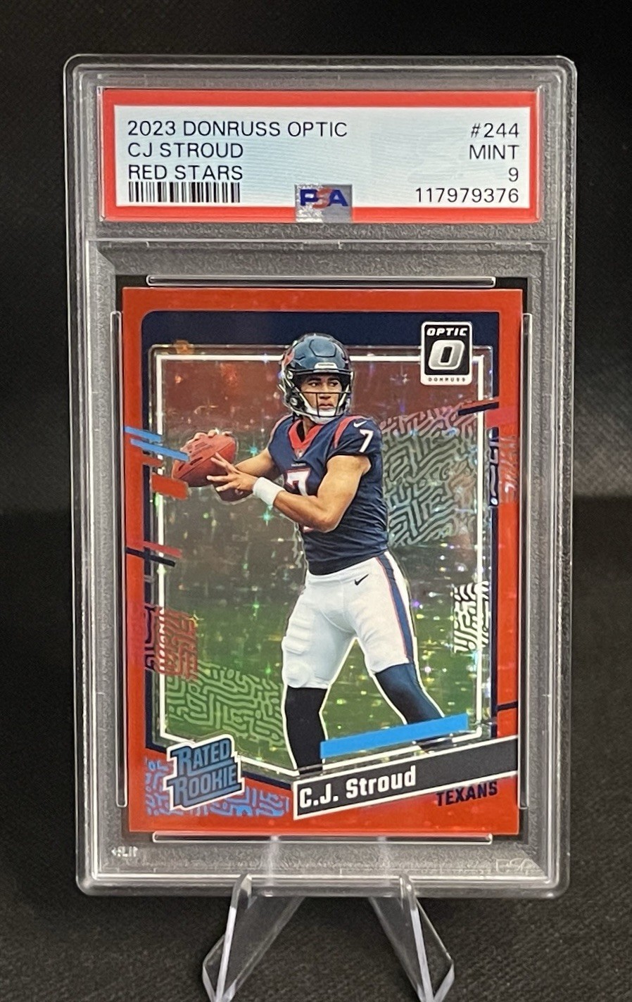 2023 Donruss Optic Red Stars #244 CJ Stroud Rated Rookie SP Houston Texans