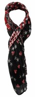 Tigertie Designer Schal In Rot Rose Grau Schwarz Gemustert