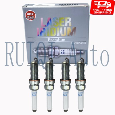 4Pcs Pre-Gapped Genuine Spark Plugs NGK Laser Iridium Resistor SILZKFR8E7S 90654