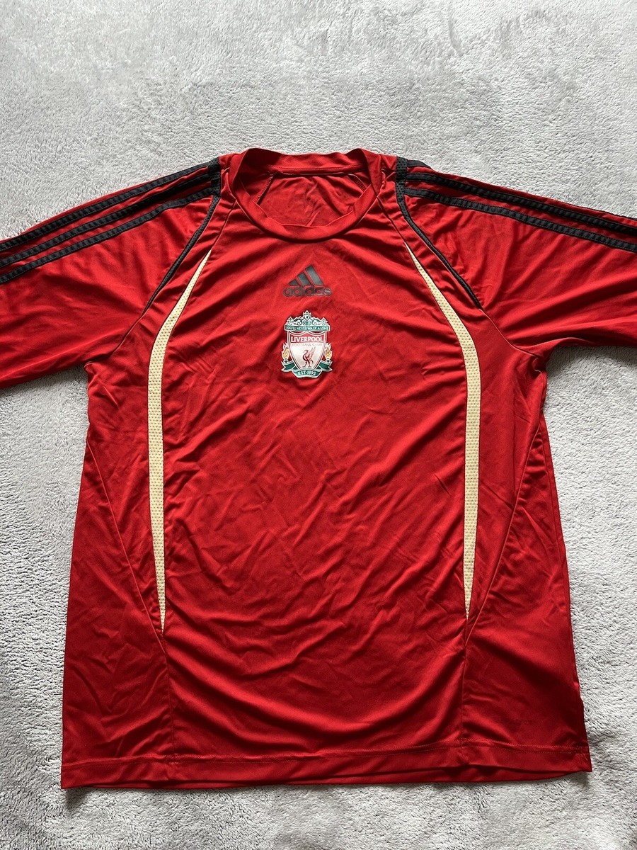 adidas 赤 、グレー、サッカーシャツ流大No.10 Liverpool FC- official Adidas 2009/10 football jersey size L