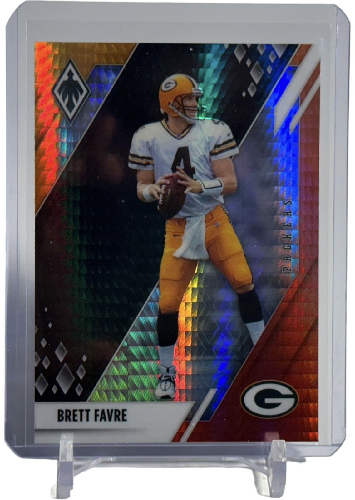 2021 Panini Phoenix Brett Favre Green Bay Packers Fire Burst Card #43 W/Top Load